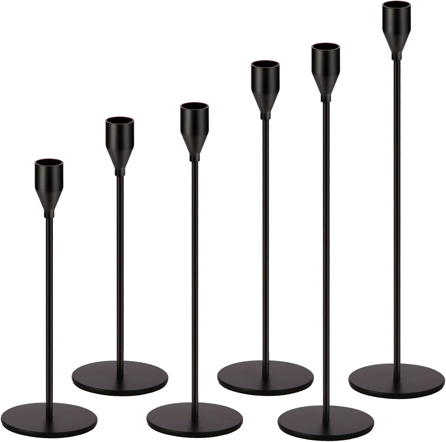 Matte Black Candle Holders